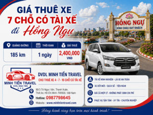 Giá thuê xe 7 chỗ có tài xế đi Hồng Ngự DVDL Minh Tiến Travel